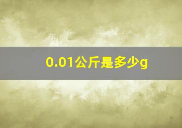 0.01公斤是多少g