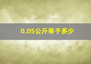 0.05公斤等于多少