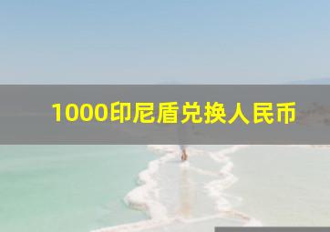 1000印尼盾兑换人民币