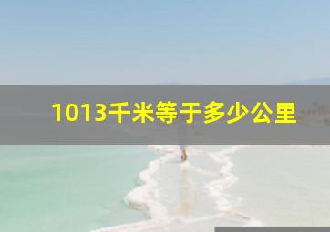 1013千米等于多少公里