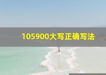 105900大写正确写法