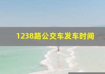 1238路公交车发车时间