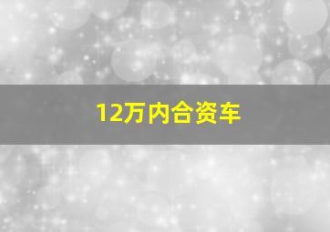 12万内合资车