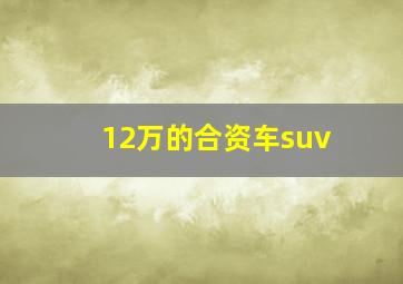 12万的合资车suv