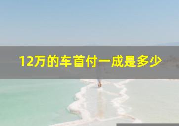 12万的车首付一成是多少