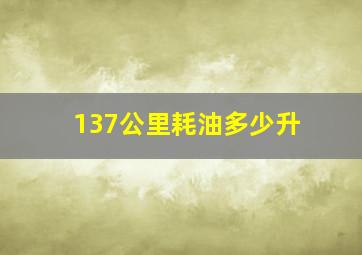 137公里耗油多少升