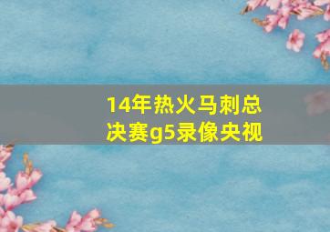 14年热火马刺总决赛g5录像央视