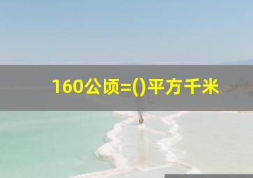 160公顷=()平方千米