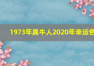 1973年属牛人2020年幸运色