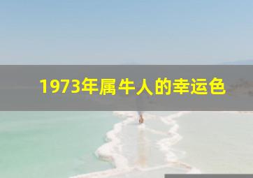 1973年属牛人的幸运色