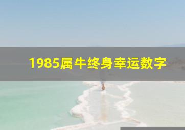 1985属牛终身幸运数字