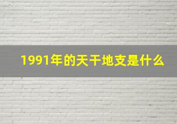 1991年的天干地支是什么