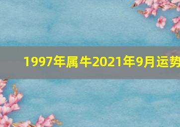 1997年属牛2021年9月运势