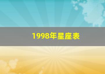 1998年星座表