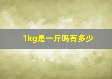 1kg是一斤吗有多少