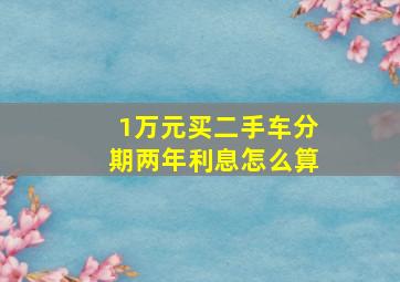 1万元买二手车分期两年利息怎么算