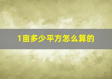 1亩多少平方怎么算的