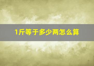 1斤等于多少两怎么算