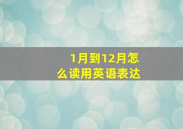 1月到12月怎么读用英语表达