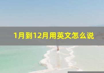 1月到12月用英文怎么说