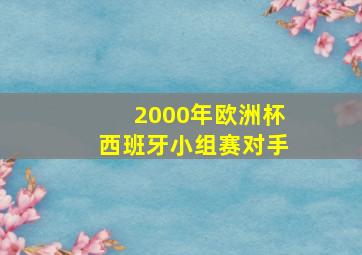 2000年欧洲杯西班牙小组赛对手