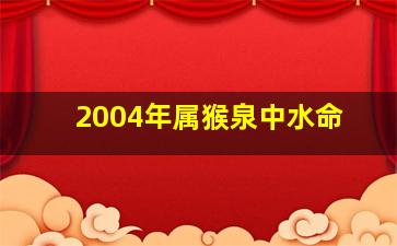 2004年属猴泉中水命