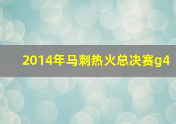 2014年马刺热火总决赛g4