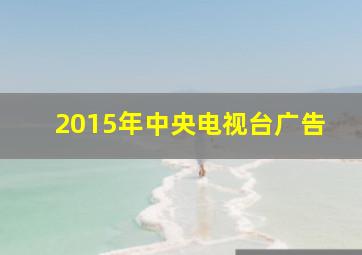 2015年中央电视台广告