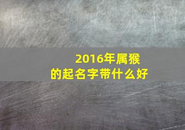 2016年属猴的起名字带什么好