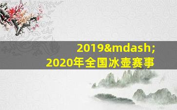 2019—2020年全国冰壶赛事