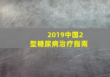 2019中国2型糖尿病治疗指南