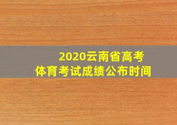 2020云南省高考体育考试成绩公布时间