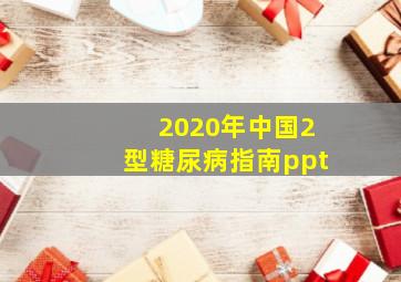 2020年中国2型糖尿病指南ppt