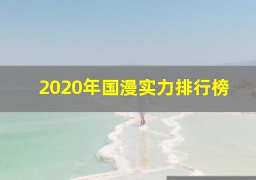 2020年国漫实力排行榜