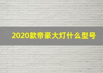 2020款帝豪大灯什么型号