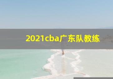 2021cba广东队教练