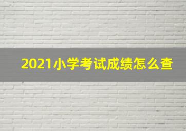 2021小学考试成绩怎么查