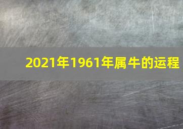 2021年1961年属牛的运程