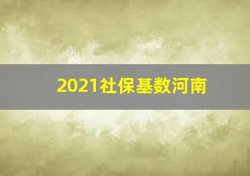 2021社保基数河南