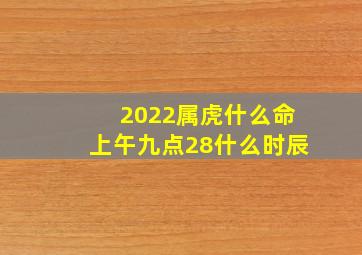 2022属虎什么命上午九点28什么时辰