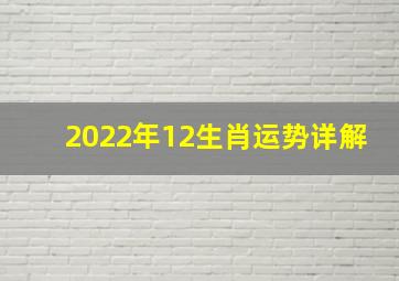 2022年12生肖运势详解