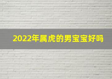 2022年属虎的男宝宝好吗