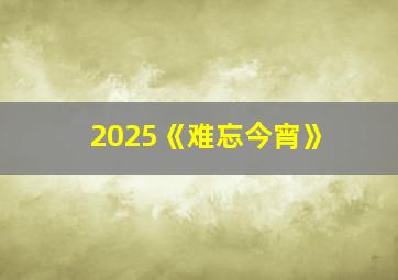 2025《难忘今宵》