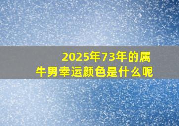 2025年73年的属牛男幸运颜色是什么呢