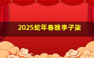 2025蛇年春晚李子柒