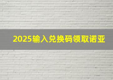 2025输入兑换码领取诺亚