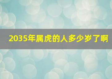 2035年属虎的人多少岁了啊