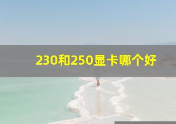 230和250显卡哪个好