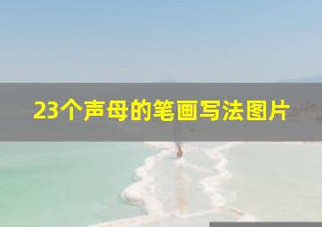 23个声母的笔画写法图片