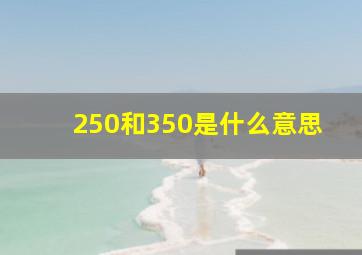 250和350是什么意思